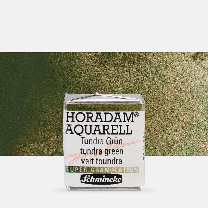 Schmincke Horadam акварелни бои в половин контейнерче – 985 Tundra Green