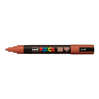 Акрилен маркер Posca PC-5M, 1,8 – 2,5 mm, кестеняв (20)