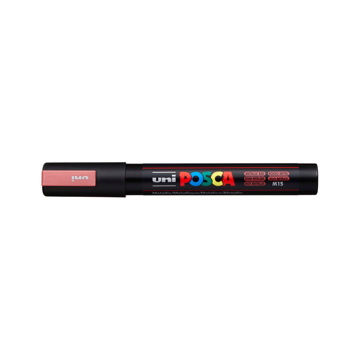 Акрилен маркер Posca PC-5M, 1,8 – 2,5 mm, металик червено (M15)
