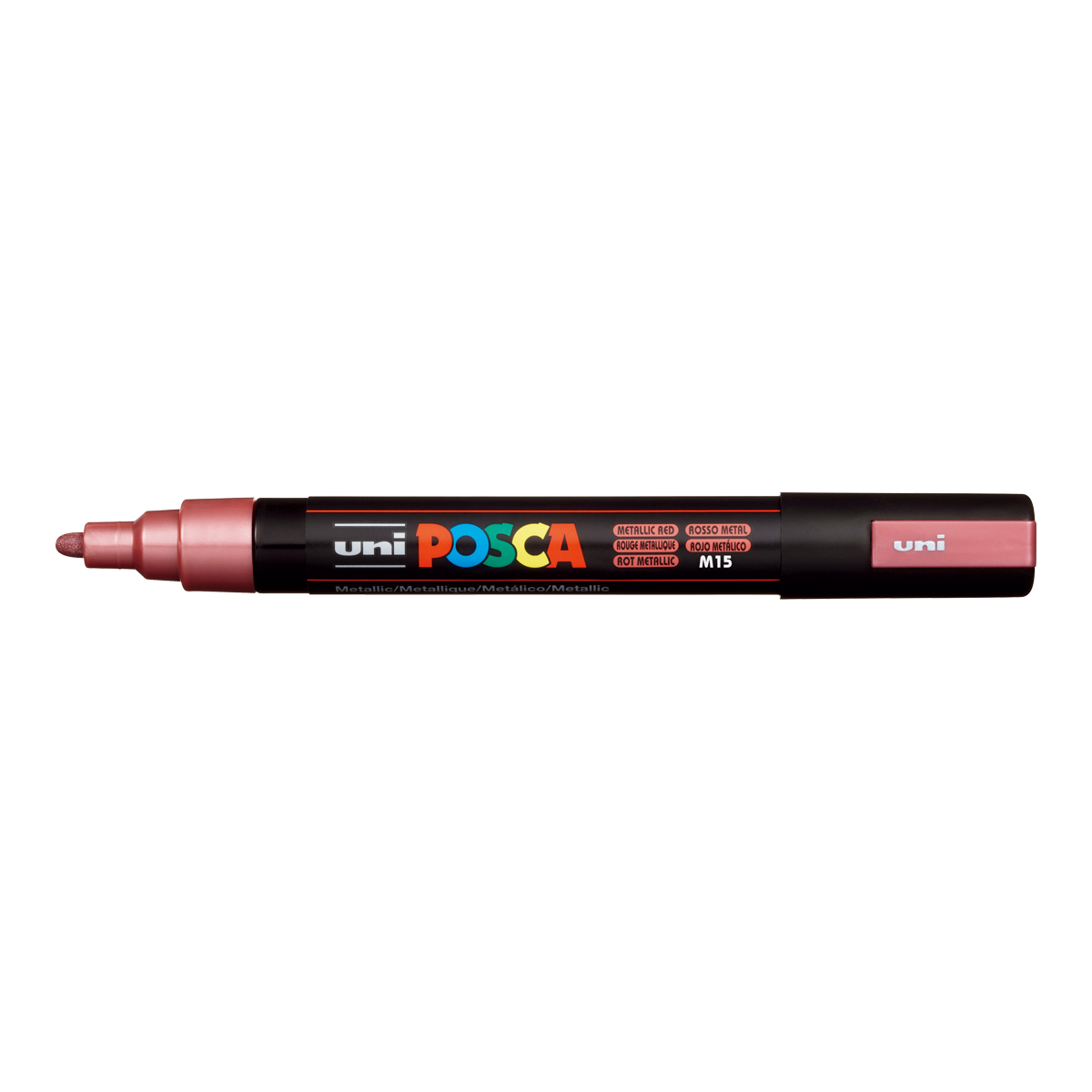 Акрилен маркер Posca PC-5M, 1,8 – 2,5 mm, металик червено (M15)