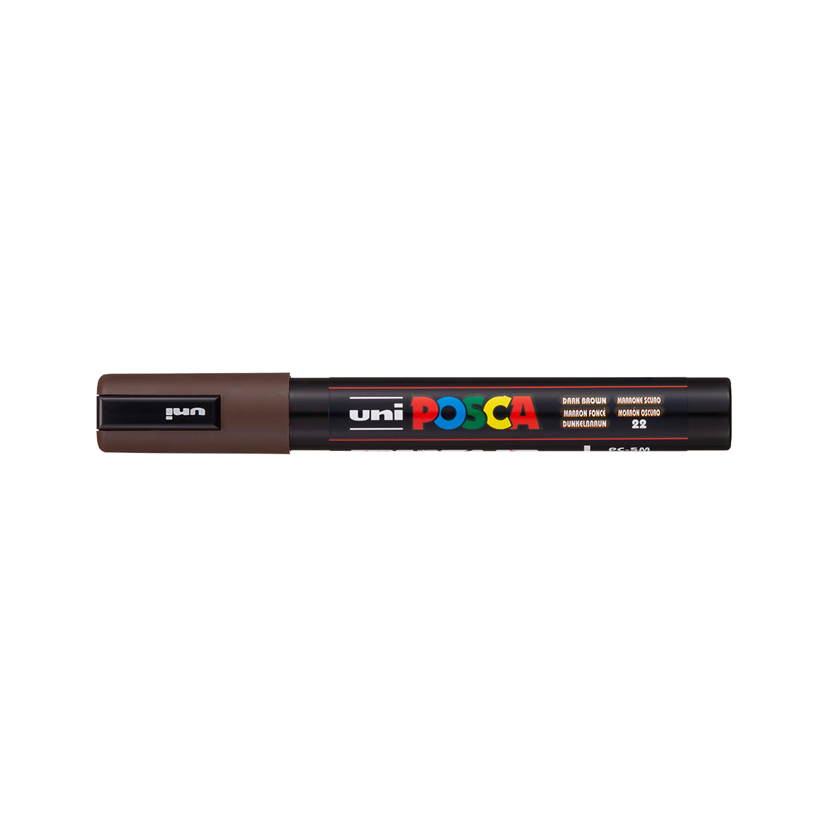 Акрилен маркер Posca PC-5M, 1,8 – 2,5 mm, тъмнокафяв (22)