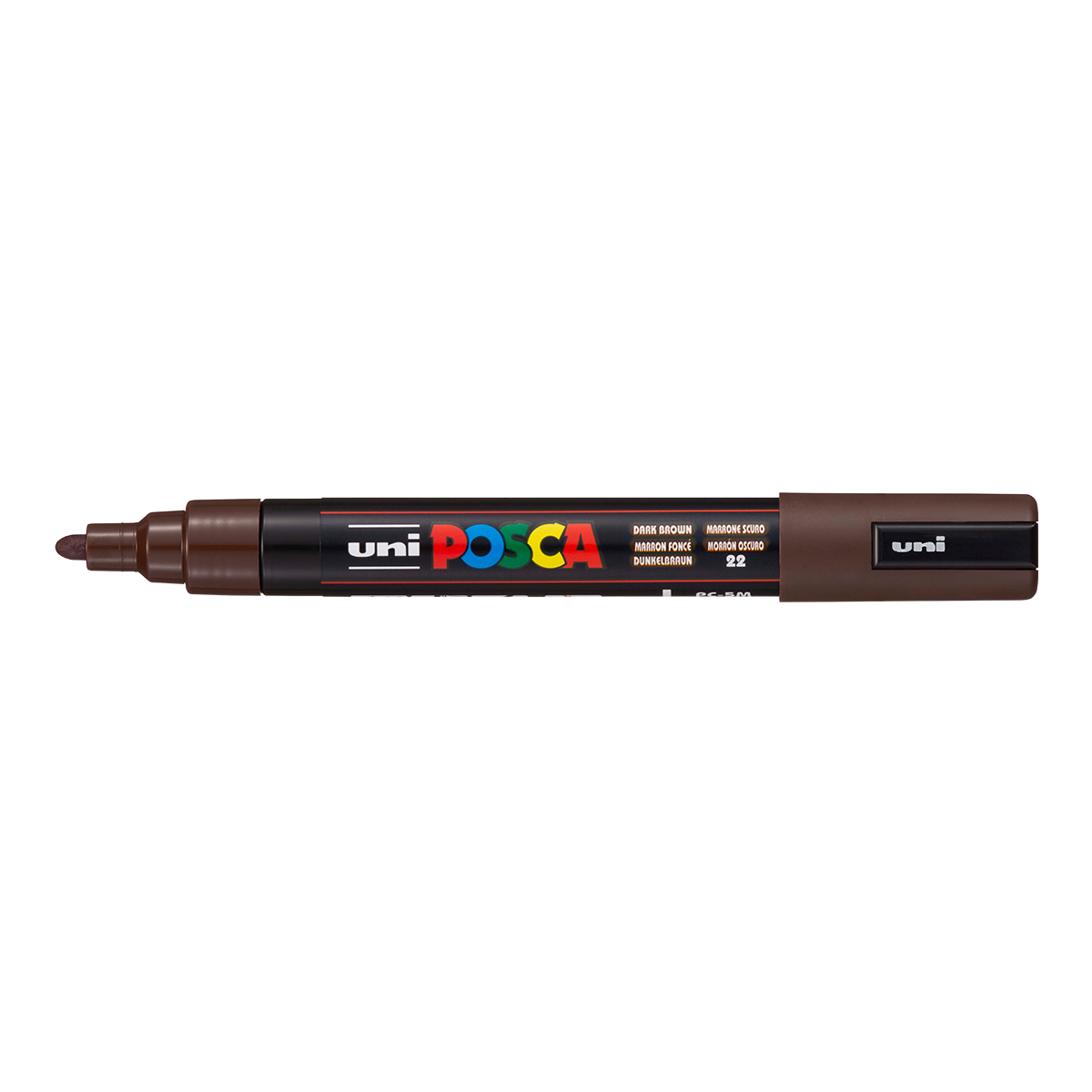 Акрилен маркер Posca PC-5M, 1,8 – 2,5 mm, тъмнокафяв (22)