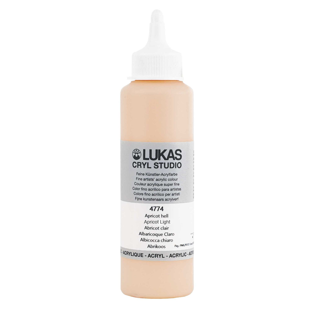 Акрилна боя LUKAS Cryl Studio 250 ml | различни цветове – Светла кайсия
