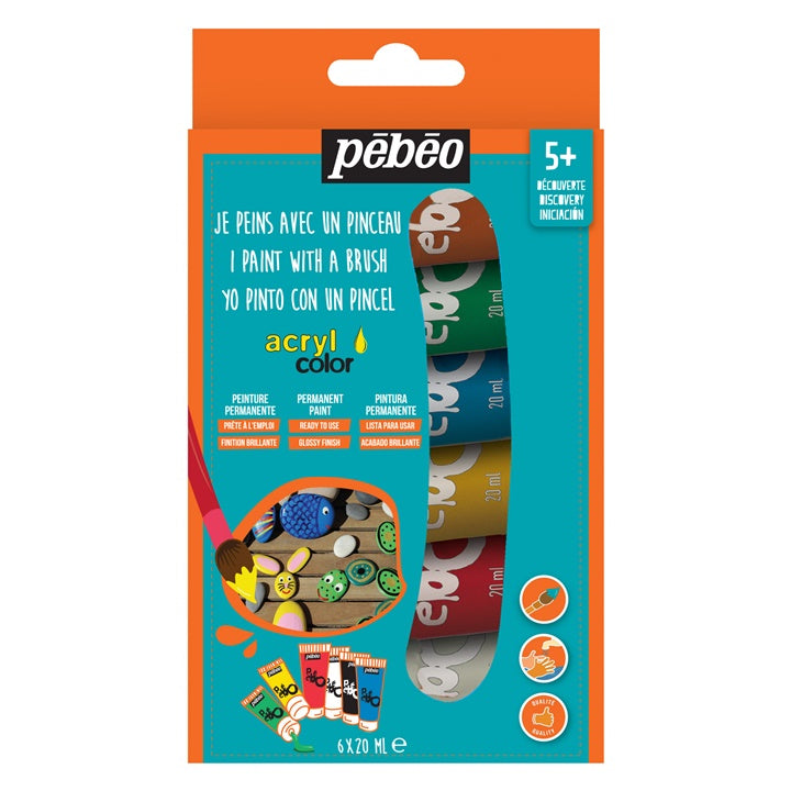 Акрилни бои Pebeo Acrylcolor 6 x 20 ml — изображение 1