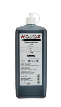 Акрилно мастило Schmincke AERO COLOR Professional 1 l – 702 Черно