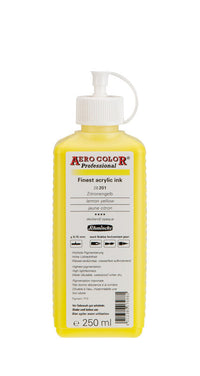 Акрилно мастило Schmincke AERO COLOR Professional 250 ml – 201 Лимоненожълто