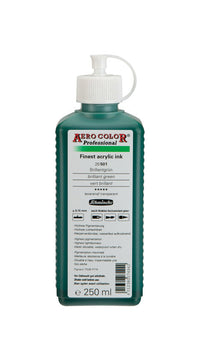 Акрилно мастило Schmincke AERO COLOR Professional 250 ml – 501 Брилянтно зелено