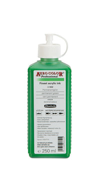 Акрилно мастило Schmincke AERO COLOR Professional 250 ml – 502 Перманентно зелено