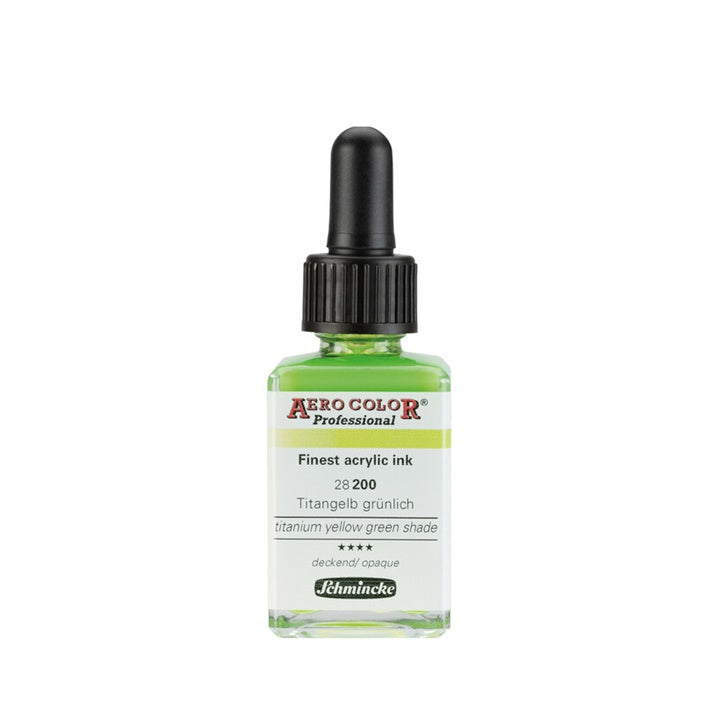 Акрилно мастило Schmincke AERO COLOR Professional Standard 28 ml – 200 Титаниево жълто-зелен оттенък