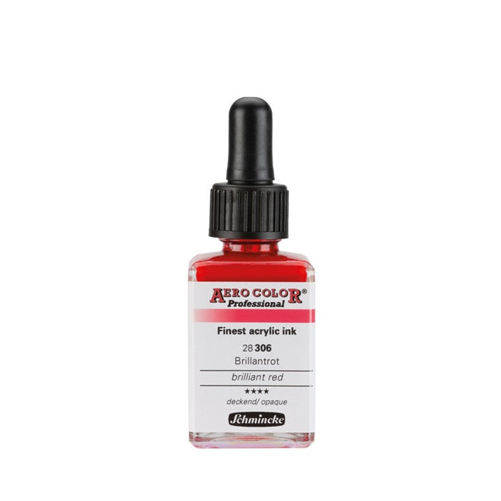Акрилно мастило Schmincke AERO COLOR Professional Standard 28 ml – 306 Брилянтно Червено