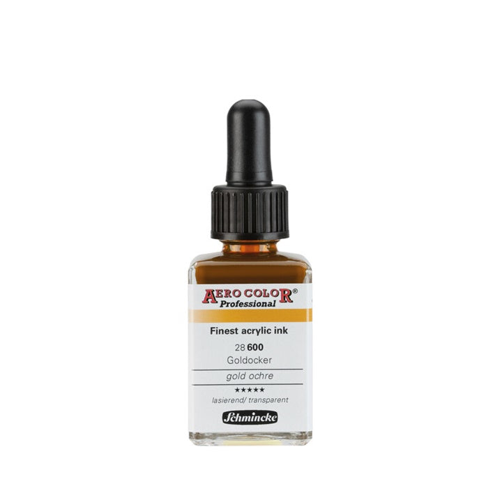 Акрилно мастило Schmincke AERO COLOR Professional Standard 28 ml – 600 Охра златна