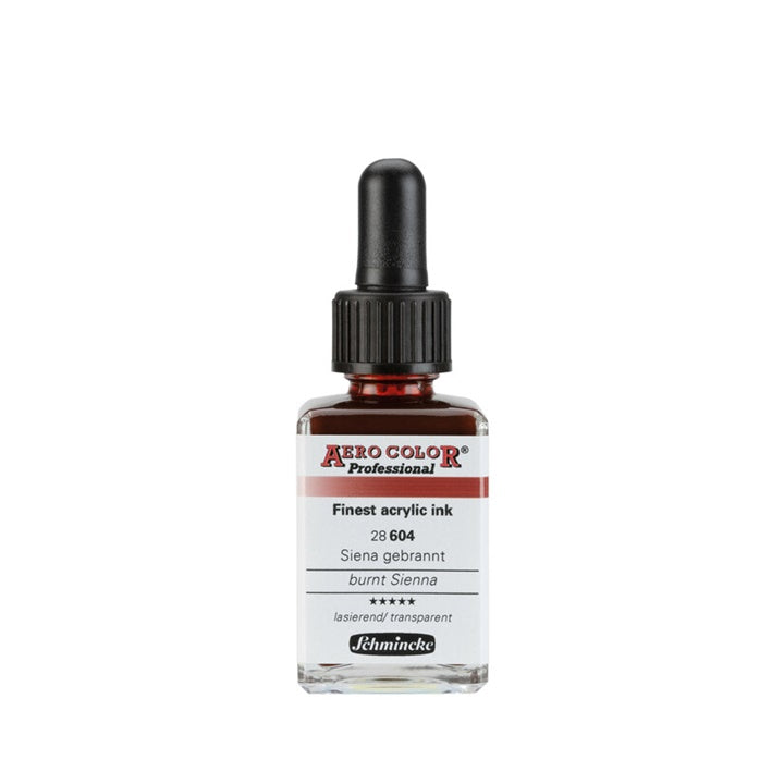 Акрилно мастило Schmincke AERO COLOR Professional Standard 28 ml – 604 Изгоряла сиена