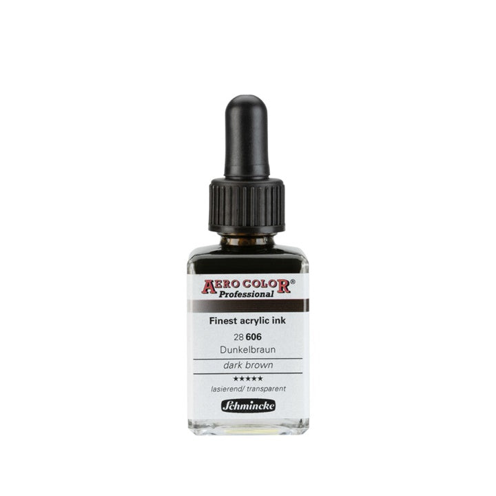Акрилно мастило Schmincke AERO COLOR Professional Standard 28 ml – 606 Тъмно Кафяво