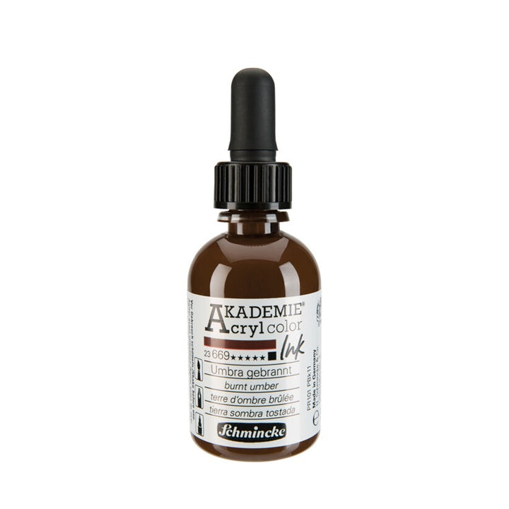 Акрилно мастило Schmincke AKADEMIE 50 ml - 669 Изгоряла умбра