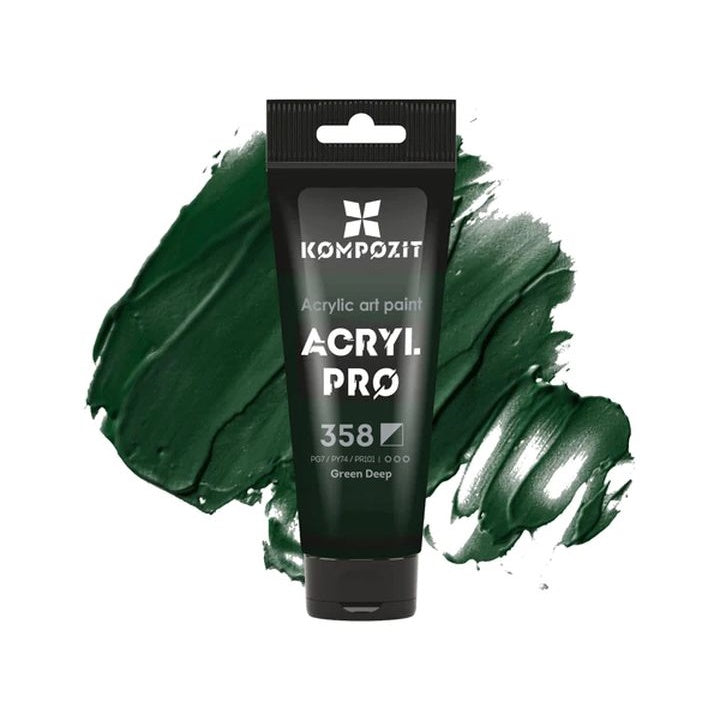 Акрилна боя ACRYL PRO ART Composite 75 ml – 358 тъмнозелено