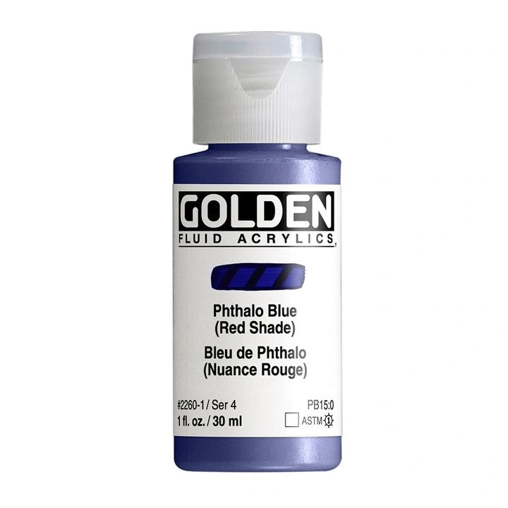 GOLDEN Течна акрилна боя 118 ml – 2260 фталово синьо (червен нюанс)