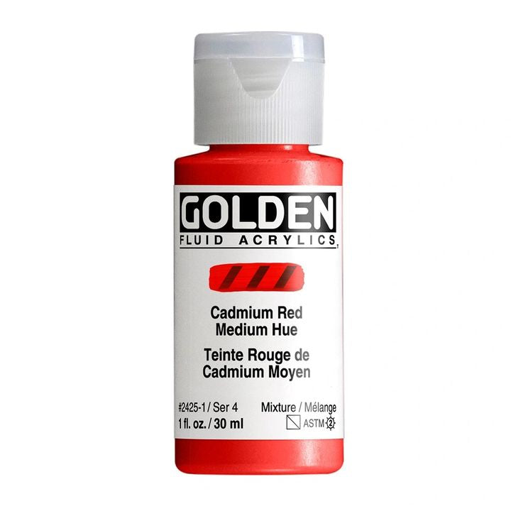 GOLDEN Течна акрилна боя 118 ml – 2425 кадмий средно червен нюанс
