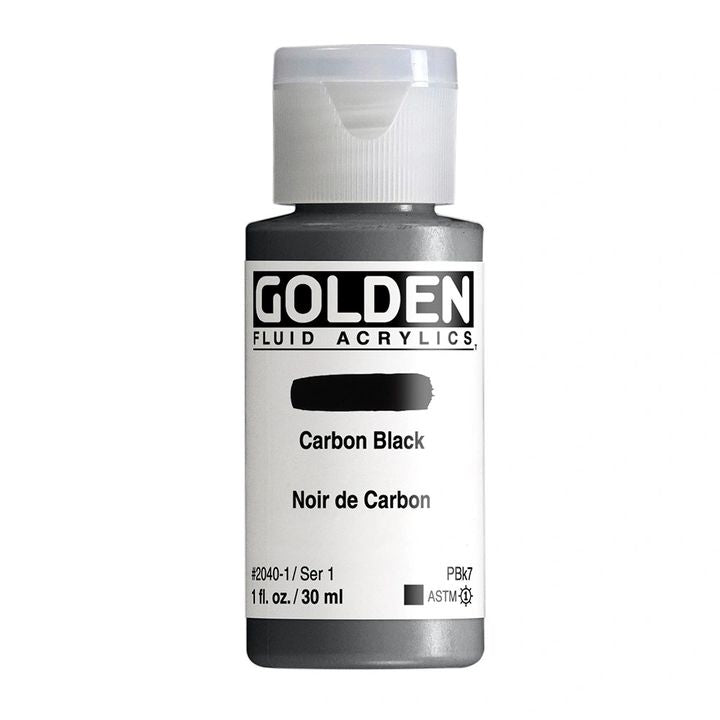 GOLDEN Течна акрилна боя 30 ml – 2040 въглеродни сажди
