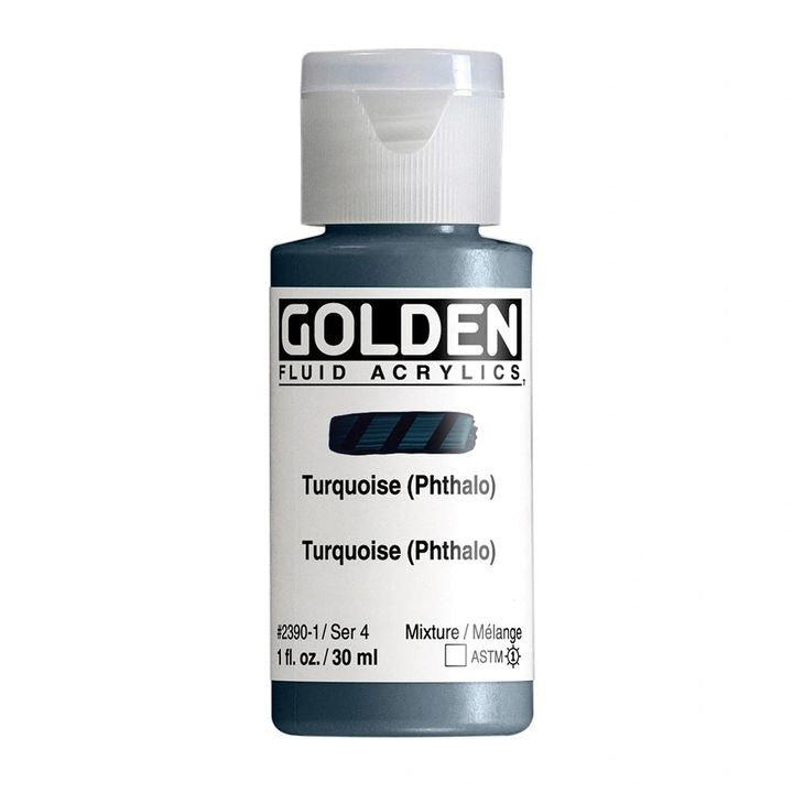 GOLDEN Течна акрилна боя 30 ml – 2390 тюркоаз (ftalo)