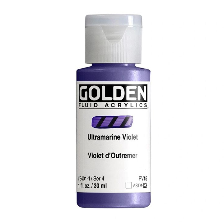 GOLDEN Течна акрилна боя 30 ml – 2401 ултрамарин лилаво
