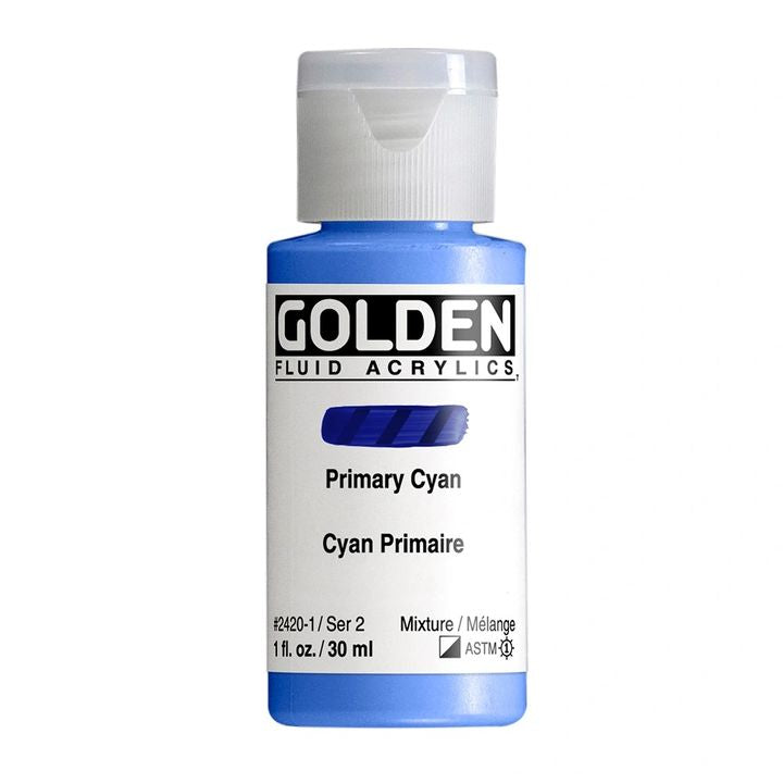 GOLDEN Течна акрилна боя 30 ml – 2420 циан