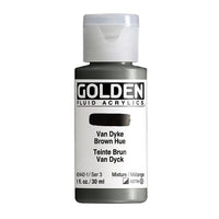 GOLDEN Течна акрилна боя 30 ml – 2442 Van Dyke кафяв нюанс
