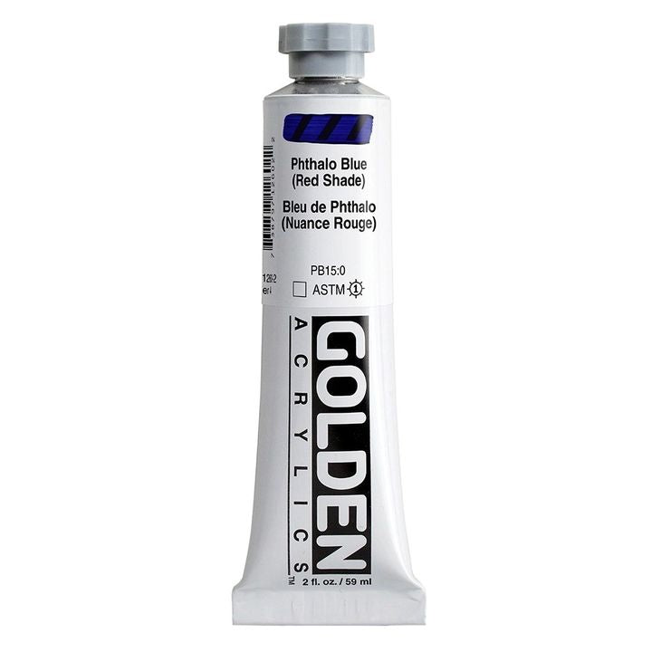 GOLDEN Тежка акрилна боя 148 ml – 1260 фталово синьо (червен нюанс)