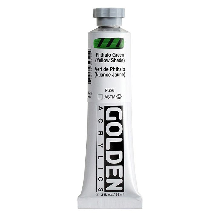 GOLDEN Тежка акрилна боя 148 ml – 1275 фталово зелено (жълт нюанс)