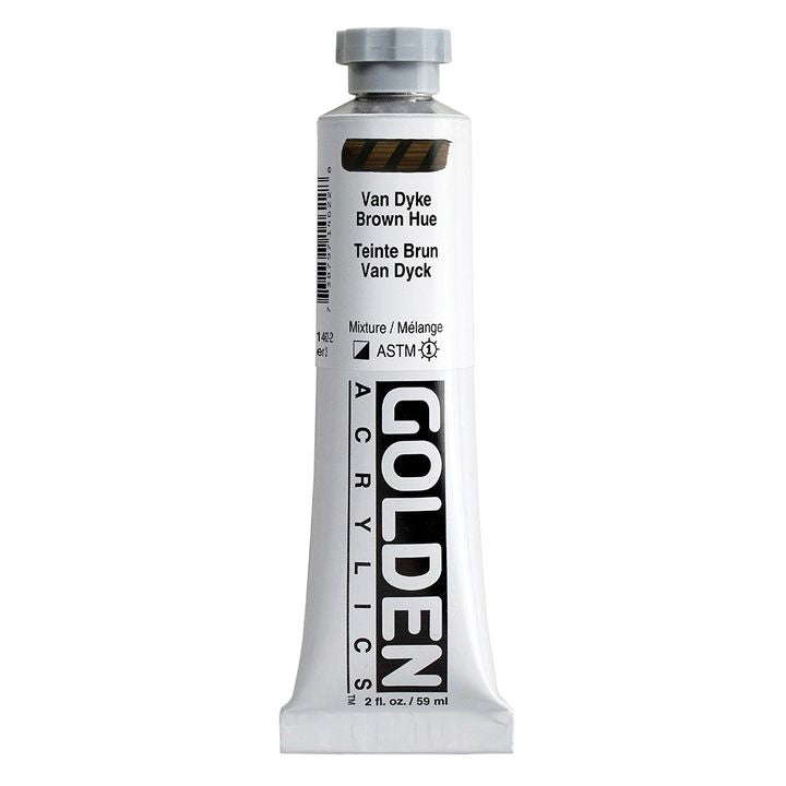 GOLDEN Тежка акрилна боя 148 ml – 1462 Van Dyke кафяв нюанс