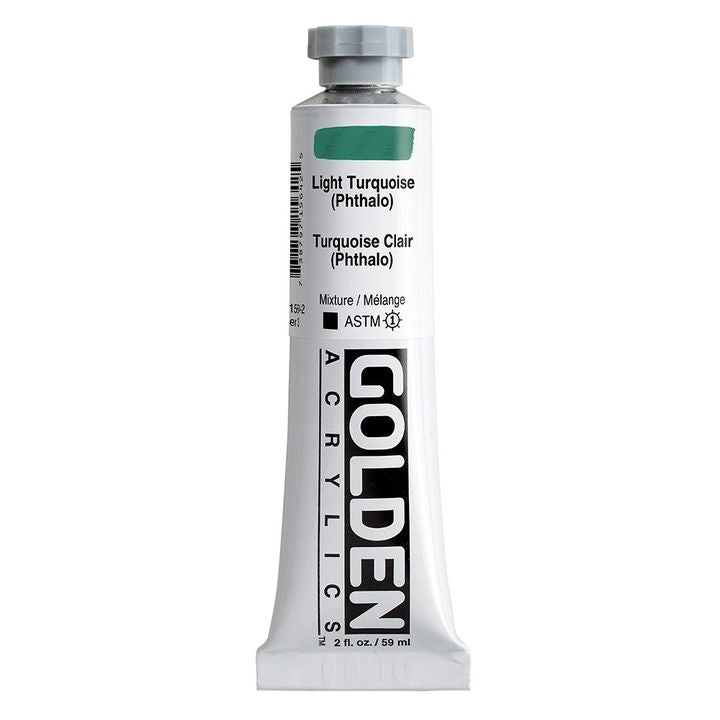 GOLDEN Тежка акрилна боя 148 ml – 1564 светъл тюркоаз (ftalo)