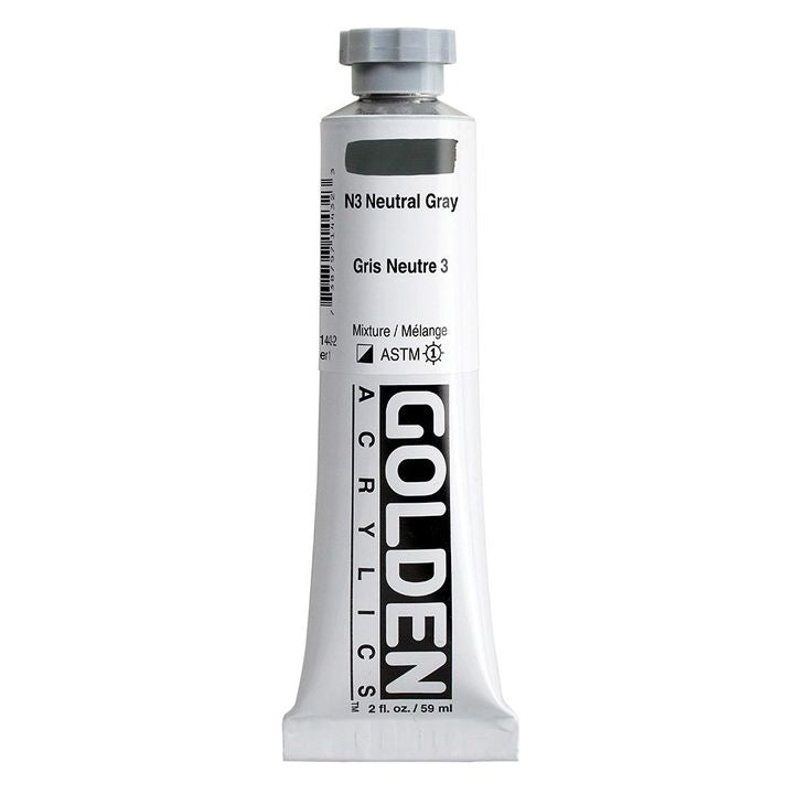 Акрилна боя GOLDEN Heavy Body 59 ml – 1443 неутрално сиво N3
