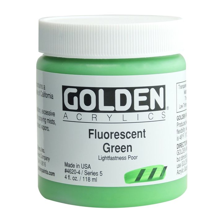 GOLDEN Тежка флуоресцентна акрилна боя – 4620 зеленина