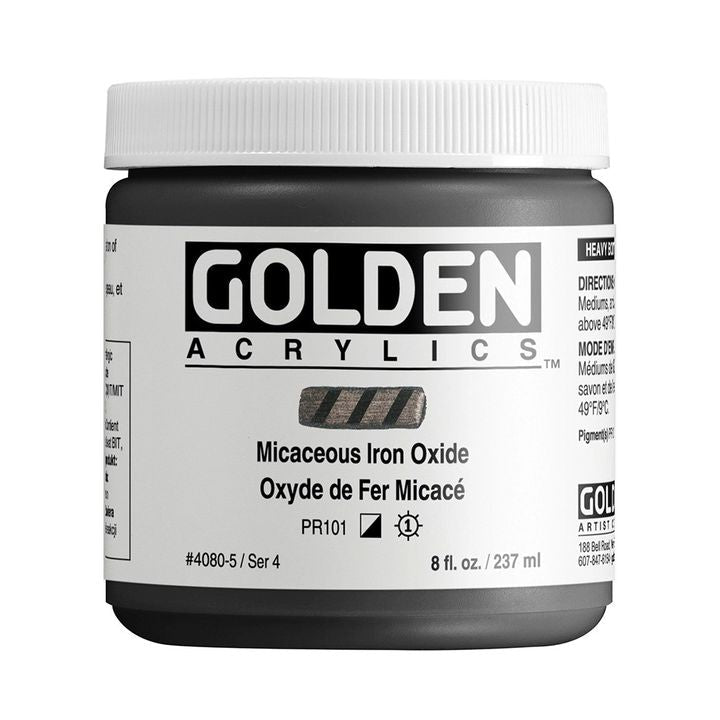 Акрилна боя GOLDEN Heavy Body Micaceous Iron Oxide 118 ml — изображение 1