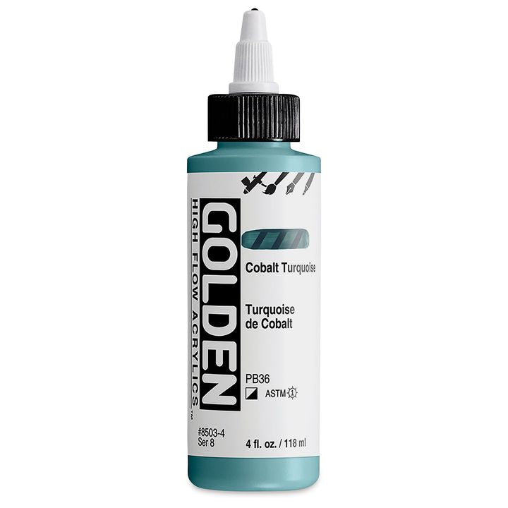 Акрилна боя GOLDEN High Flow 118 ml – 8503 Кобалтов тюркоаз