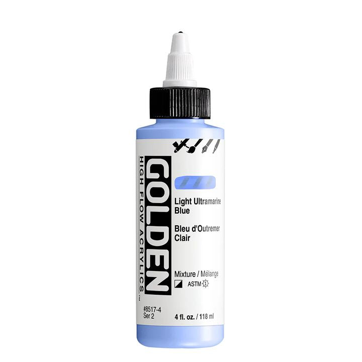 Акрилна боя GOLDEN High Flow 118 ml – 8517 Светло ултрамарин синьо