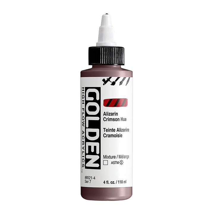 Акрилна боя GOLDEN High Flow 118 ml – 8521 Alizarínová Karmazínová Hue
