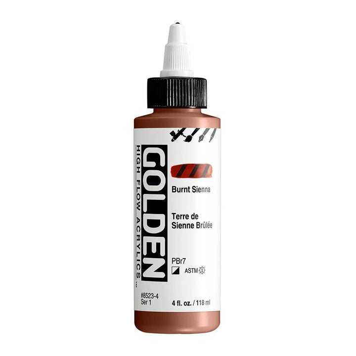 Акрилна боя GOLDEN High Flow 118 ml – 8523 Изгоряла сиена