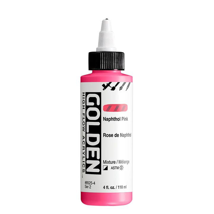 Акрилна боя GOLDEN High Flow 118 ml – 8525 Нафтол розово
