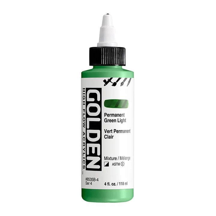Акрилна боя GOLDEN High Flow 118 ml – 8535 Постоянна зелена светлина