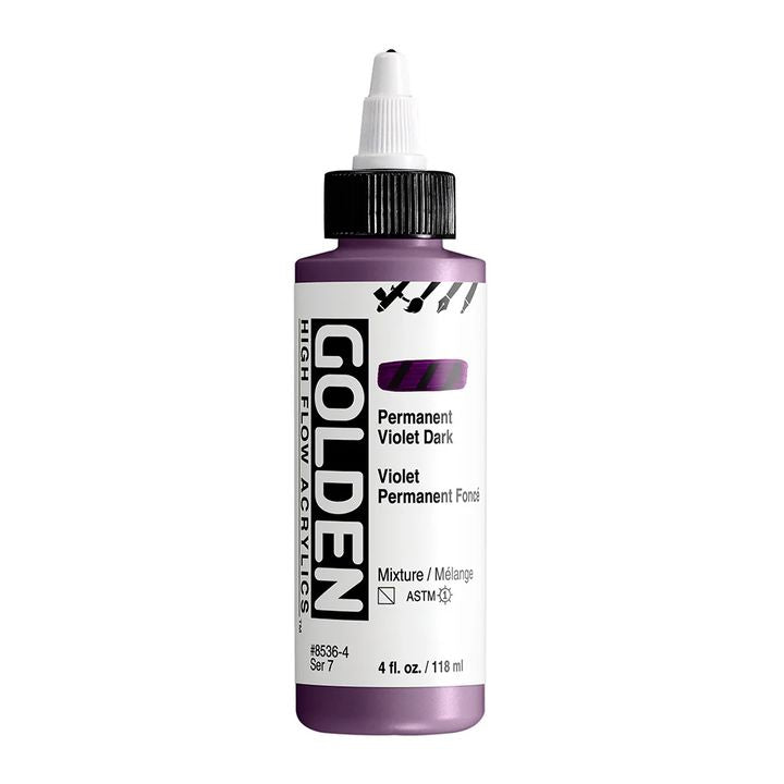 Акрилна боя GOLDEN High Flow 118 ml – 8536 Постоянно лилаво тъмно