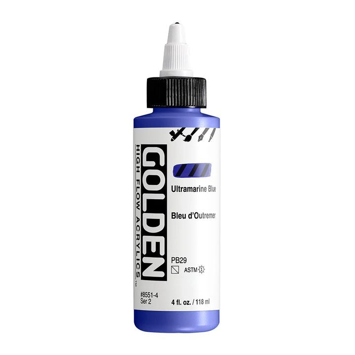 Акрилна боя GOLDEN High Flow 118 ml – 8551 Ултрамарин синьо