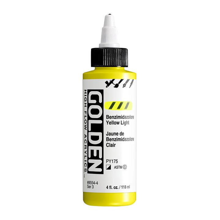 Акрилна боя GOLDEN High Flow 118 ml – 8554 Бензимидазолон жълт светъл