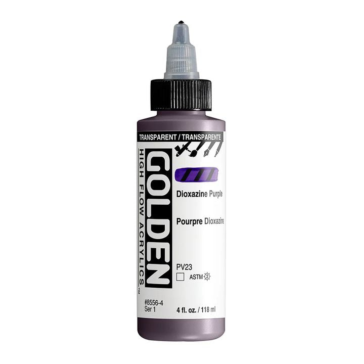 Акрилна боя GOLDEN High Flow 118 ml – 8556 Прозрачен диоксазин лилав
