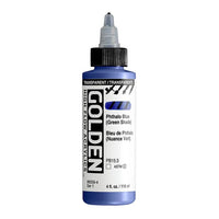 Акрилна боя GOLDEN High Flow 118 ml – 8559 Прозрачен фаток. Синьо (зелен нюанс)
