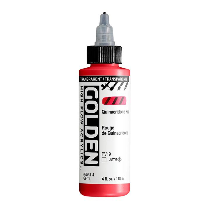 Акрилна боя GOLDEN High Flow 118 ml – 8561 Прозрачно червено хинакридон