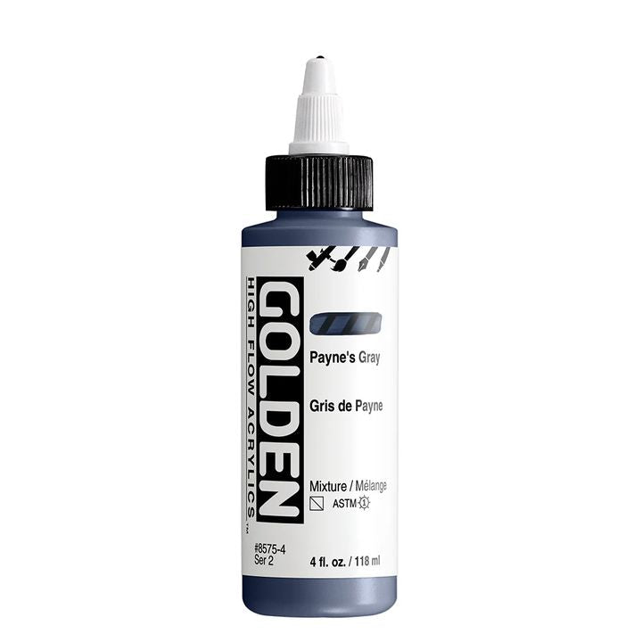 Акрилна боя GOLDEN High Flow 118 ml – 8575 Payne's Grey