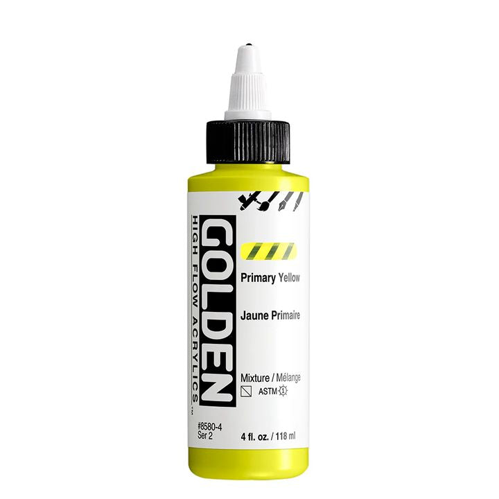 Акрилна боя GOLDEN High Flow 118 ml – 8580 Основно жълто