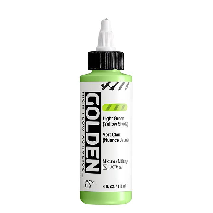 Акрилна боя GOLDEN High Flow 118 ml – 8587 Светлозелено (жълт нюанс)