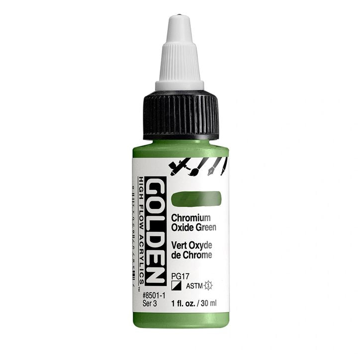 Акрилна боя GOLDEN High Flow 30 ml – 8501 Зелен хром оксид