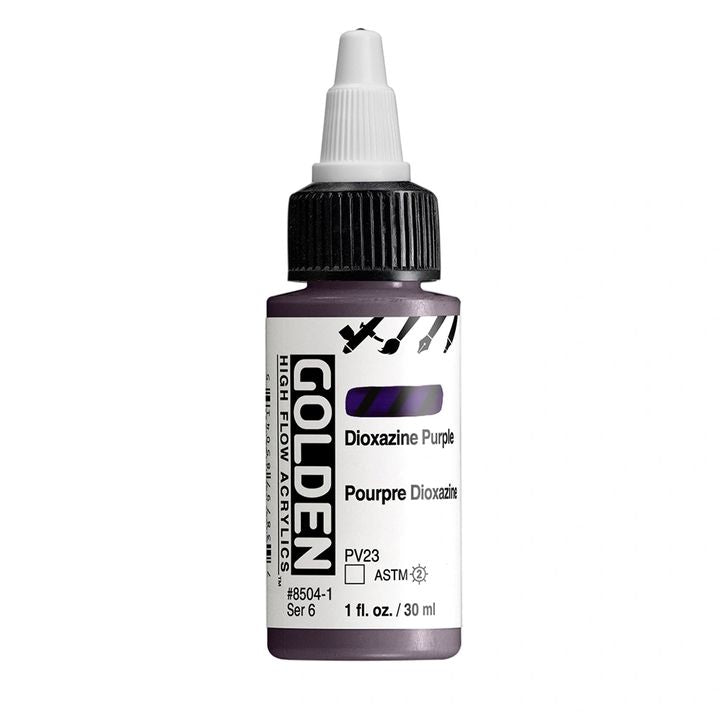Акрилна боя GOLDEN High Flow 30 ml – 8504 Диоксазин виолетов